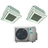Daikin - Bluevolution Inverter Bluevolution Inverter Dual Split Kassetten-Klimagerät ffa-a 9+9 mit 2MXM40A R-32 Wi-Fi Optional mit Drahtsteuerung und