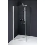 Dusbad Vital 5 Duschkabine mit Pendeltür rechts 80 x 200 cm schwarz ESG 5mm