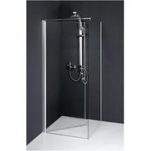 Dusbad Vital 5 Duschkabine mit Pendeltür rechts 80 x 200 cm schwarz ESG 5mm