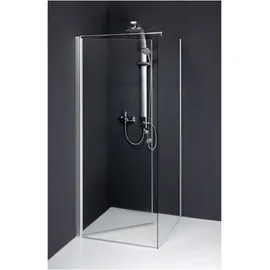 Dusbad Vital 5 Duschkabine mit Pendeltür rechts 80 x 200 cm schwarz ESG 5mm