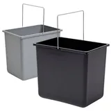 HAILO Inneneimer Paar 18 Liter schwarz grau 316 x 226 x 286 mm