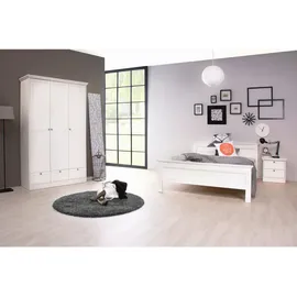 P & B Nachtschrank Laurito 50 x 35 x 50 cm Weiß