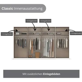 Rauch Wäscheschrank AVOLA 360 x 210 x 54 cm Braun/Schwarz