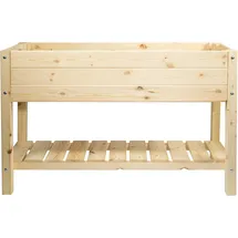 mgc24 Hochbeet Massiv L 118 x 40 x 78 cm Natur