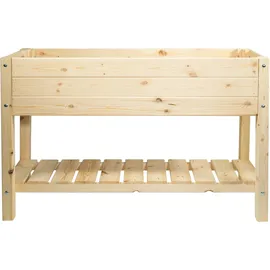mgc24 Hochbeet Massiv L 118 x 40 x 78 cm Natur