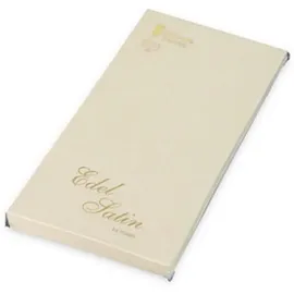 RÖSSLER edel Briefumschläge ohne Fenster | Edelsatin Kuvert | 20 Stück Briefumschläge DIN lang | Briefpapier edel | Briefumschläge Hochzeit | Farbe: ivory