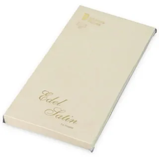 RÖSSLER edel Briefumschläge ohne Fenster | Edelsatin Kuvert | 20 Stück Briefumschläge DIN lang | Briefpapier edel | Briefumschläge Hochzeit | Farbe: ivory