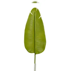Decoris Kunst Blatt Bananenpflanze 20x100cm Kunststoff Kunstpflanze Künstliches Bananenblatt Frühlingsdeko Sommerdeko Balkondeko Zimmerdeko Grün