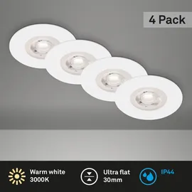 Briloner Einbauleuchte 4er Set (90x25 mm) Weiß