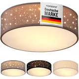 monzana Sternenhimmel 1-flammig 30 cm taupe rund