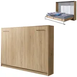 QMM TraumMöbel Schrankbett Wandbett HB90x200 (Einzelnes Möbelstück, 1-St., Farbauswahl) horizontal Klappbar