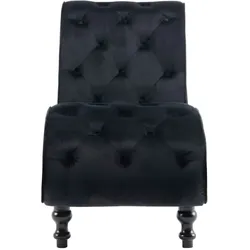 vidaXL Chaiselongue Schwarz Samt