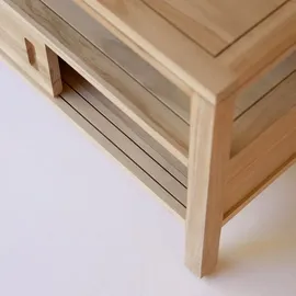 Tikamoon TV Schrank Lowboard 100 cm Braun Teak