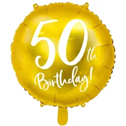 50. Geburtstag Folienballon gold