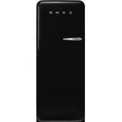 FAB28LBL6 Retro Design Kühlschrank mit 0° Fach im Stil der 50er Jahre - Farbe Schwarz - Linksanschla