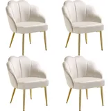 Tectake tectake® Cocktailsessel, gepolstert, mit Samtbezug, runde, pulverbeschichtete Stahlbeine, 66 x 62 x 80,5 cm