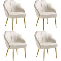 Tectake tectake® Cocktailsessel, gepolstert, mit Samtbezug, runde, pulverbeschichtete Stahlbeine, 66 x 62 x 80,5 cm