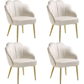 Tectake tectake® Cocktailsessel, gepolstert, mit Samtbezug, runde, pulverbeschichtete Stahlbeine, 66 x 62 x 80,5 cm