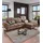 A.Z. Iwaniccy Eckcouch Webstoff 3-Sitzer Braun