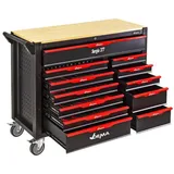 DEMA Werkzeugwagen Stahl 109x45x96cm rot/schwarz bestückt