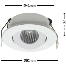 Strühm Einbaustrahler 1 rund weiß Aluminium