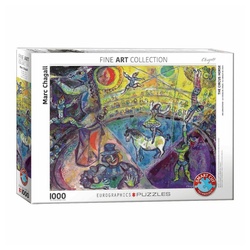 EUROGRAPHICS Puzzle Das Zirkuspferd von Marc Chagall, 1000 Puzzleteile bunt