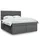vidaXL Boxspringbett 180 x 200 cm Dunkelgrau