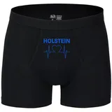 multifanshop Holstein - Herzschlag Boxershorts Schwarz / Blau XXL 2er Pack