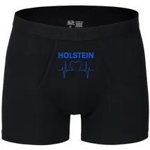 multifanshop Holstein - Herzschlag Boxershorts Schwarz / Blau XXL 2er Pack