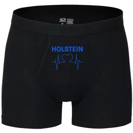 multifanshop Holstein - Herzschlag Boxershorts Schwarz / Blau XXL 2er Pack