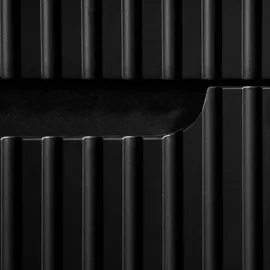 [en.casa] Waschbeckenunterschrank, Skelbolu mit 3 Türen 80x60x40cm Schwarz/Eichenoptik