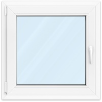 Fenster 70x70 cm, Kunststoff Profil aluplast IDEAL® 4000, Weiß, 700x700 mm, einteilig festverglast, 2-fach Verglasung, individuell konfigurieren