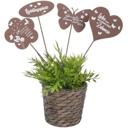 Gartenstecker 32er-Display: Charmante Rostoptik für rustikale Gärten