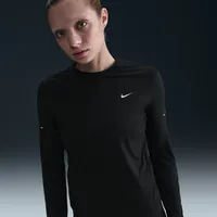 Nike Swift Dri-FIT UV langarm Crewneck Laufshirt Damen 010