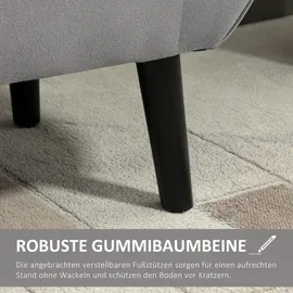 Homcom Sitzbank mit Stauraum Samtartiges Polyester Gummiholz