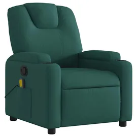vidaXL Massagesessel Dunkelgrün Stoff 88 x 97 x 88 cm Grün mit Fernbedienung