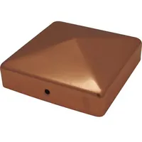 Pfostenkappe ohne Kugel 7 x 7 cm kupfer