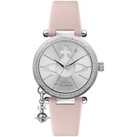 Vivienne Westwood Orb Pastelle Ladies Quartz Watch with Silver Dial & Pink Leather Strap VV006SLPK