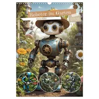 Calvendo Roboter im Garten - Kleine Helfer (Wandkalender 2026