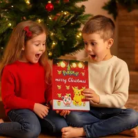 Pokémon Adventskalender 2025 24 Figuren Überraschungen – Weihnachtskalender für Kinder – Pikachu & Freunde – Geschenk für Pokémon-Fans