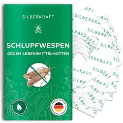 Schlupfwespen gegen Lebensmittelmotten: 3 Lieferungen je 6 Karten (18 Karten gesamt)