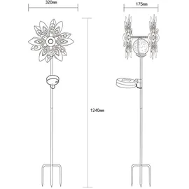 GLOBO 36577 Solarleuchte Metall bunt LED