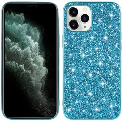 Schutz Handy Hülle für Apple iPhone 15 Pro Case Cover Glitzer Bumper EtuisTasche