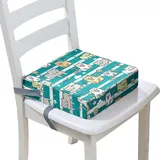 Surwin Rutschfeste Sitzerhöhung Stuhl Kind Sitzkissen Stuhl mit Sicherheits Schnalle, Sitzkissen Kinder Tragbare Sitzerhöhung Waschbar Zerlegbar Baby Sitzhilfe, Katze (Streifen,40x40x10cm)
