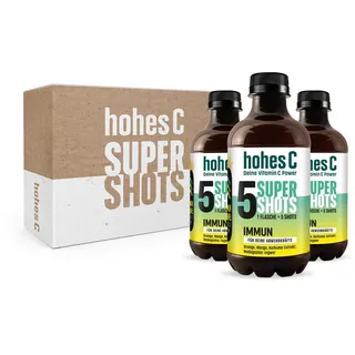 Hohes C Super Shots Immun (3 x 330ml) – Starke Abwehrkräfte mit Orange, Mango, Ingwer, Kurkuma-Extrakt – vegan, ohne Zuckerzusatz & Konservierungsstoffe