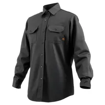 Vevor Flammhemmende Schweißerjacke, FR-Arbeitsjacke für Herren, maschinenwaschbares hitzebeständiges Schweißerhemd aus Baumwolle, erfüllt ATPV 9,2 cal/cm2 Lichtbogenbewertung – Größe XXL, Schwarz