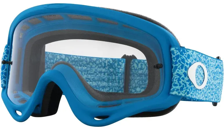 Oakley O-Frame MX Blue Crackle, lunettes de protection - Bleu/Bleu Clair/Blanc Net