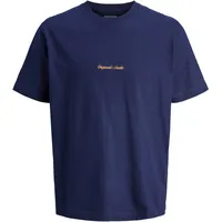 JACK & JONES Herren Rundhals T-Shirt JORNORREBRO EMB TEE SS CREW NECK Relaxed Fit 12282892 Ocean Cavern M