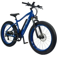 Highphoria E-Fatbike 26 Zoll Elektrofahrrad • E-Bike mit fetten Reifen • Fat Tire E-Mountainbike (Herren & Damen) • Hydraulische Federgabel • Pedelec (Blau/Blau)