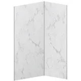 vente-unique Wandpaneel Dusche Weiß 2 St. 90 x 120 x 210 cm